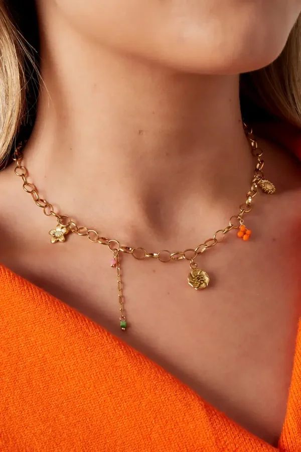 Bloem hanger ketting
