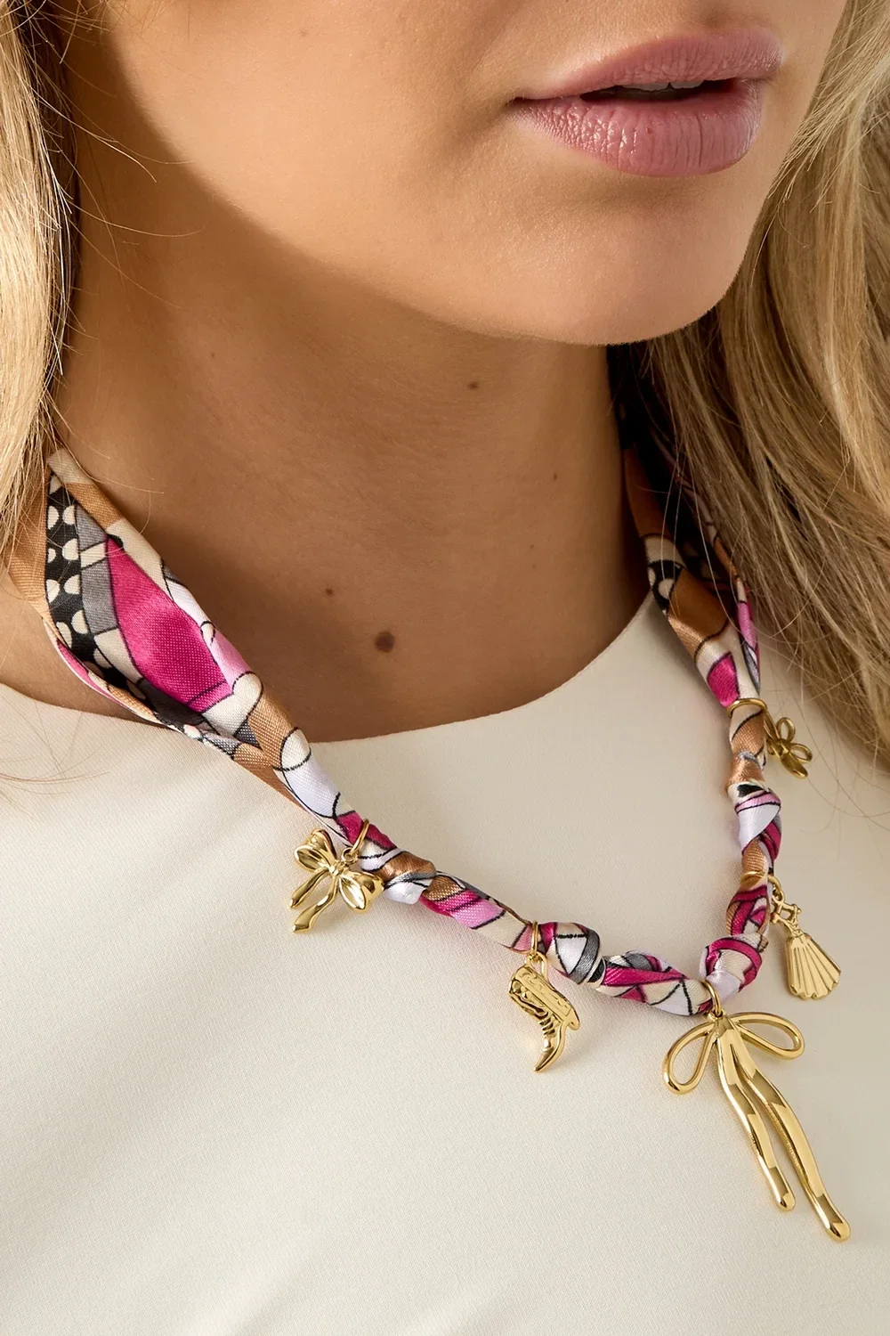 RVS sjaal ketting