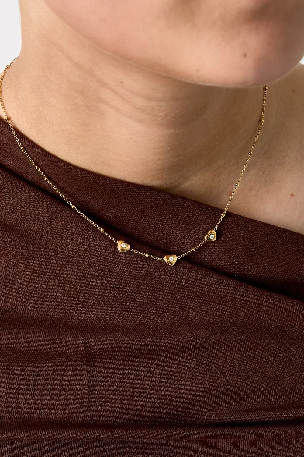 Drie hartjes ketting