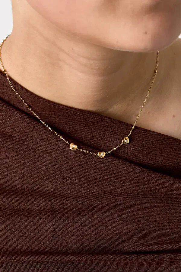 Drie hartjes ketting