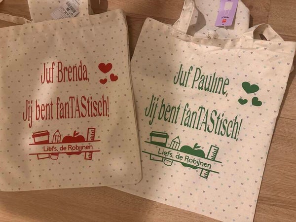 Canvas tas met eigen opdruk