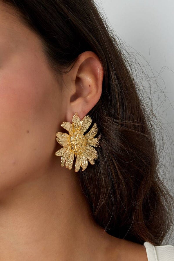 Statement oorbellen sunflower