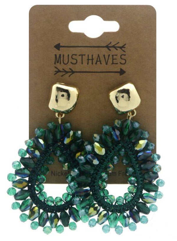 Earrings Faceted Glass