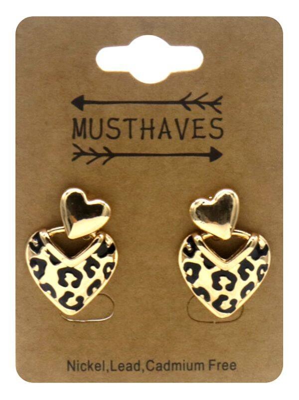 Fashion earrings hearts gold