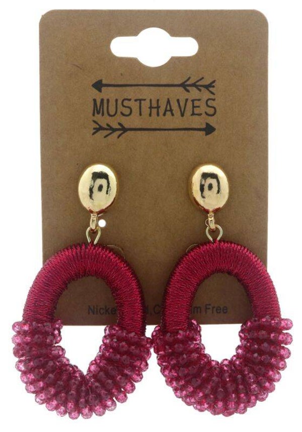 Earrings faceted glass