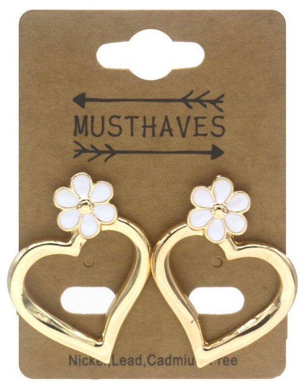 Fashion earrings hearts gold
