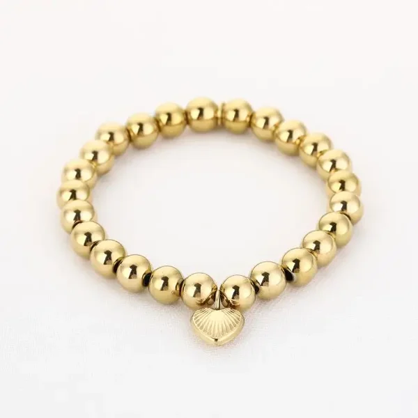 RVS kralen armband met hartje