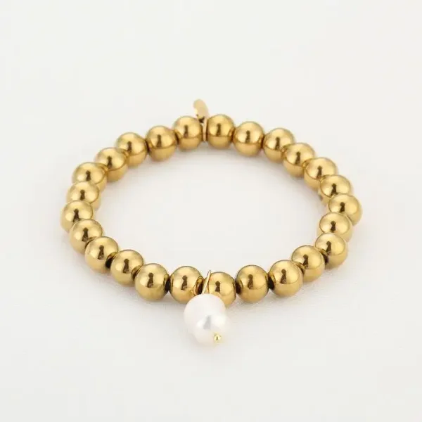 RVS kralen armband met parel