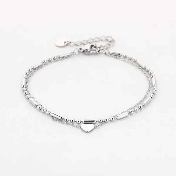 dubbele armband met hartje
