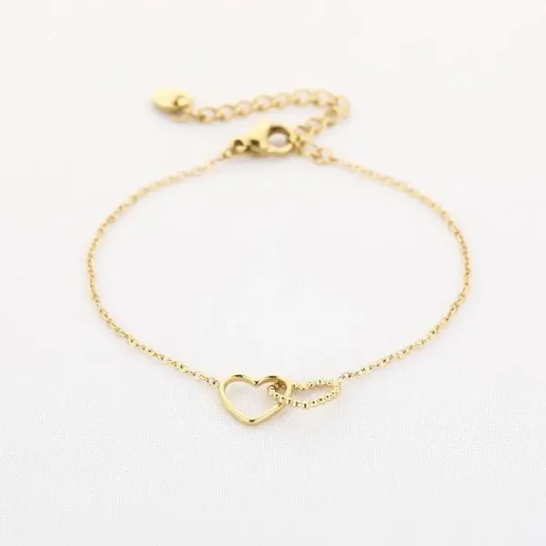 Twee hartjes armband
