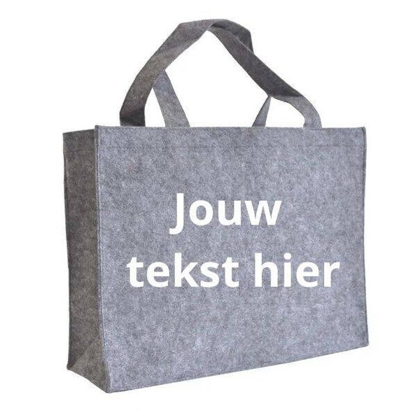 Gepersonaliseerd Vilten tas A3 Grijs of zwart