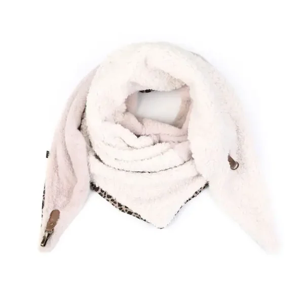 Luxe omslagdoek met gemixte stoffen