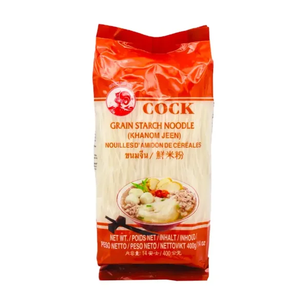 GRAIN STARCH NOODLE (KA NOM JEEN) 400g COCK BRAND