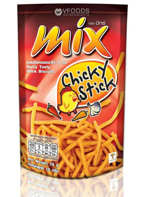 MIX CHICKY FLAVOR BISCUITS STICK 50g V-FOODS