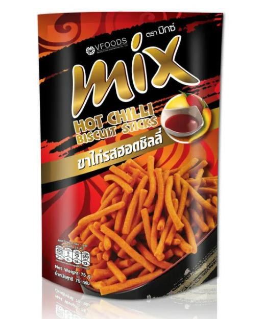MIX HOT CHILI FLAVOR BISCUITS STICK 50g V-FOODS
