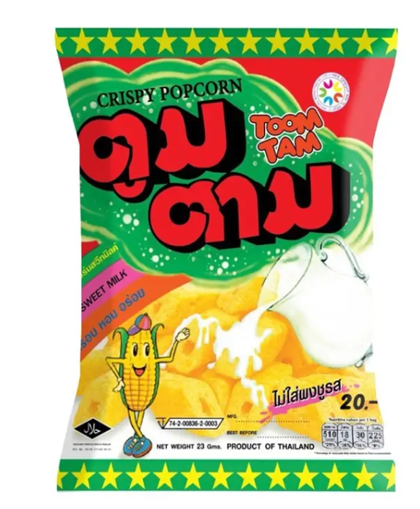CORN SNACK SWEET MILK FLAVOUR 91g  TOOM TAM