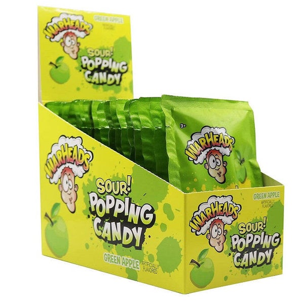 Warheads Green Apple Sour Popping Candy