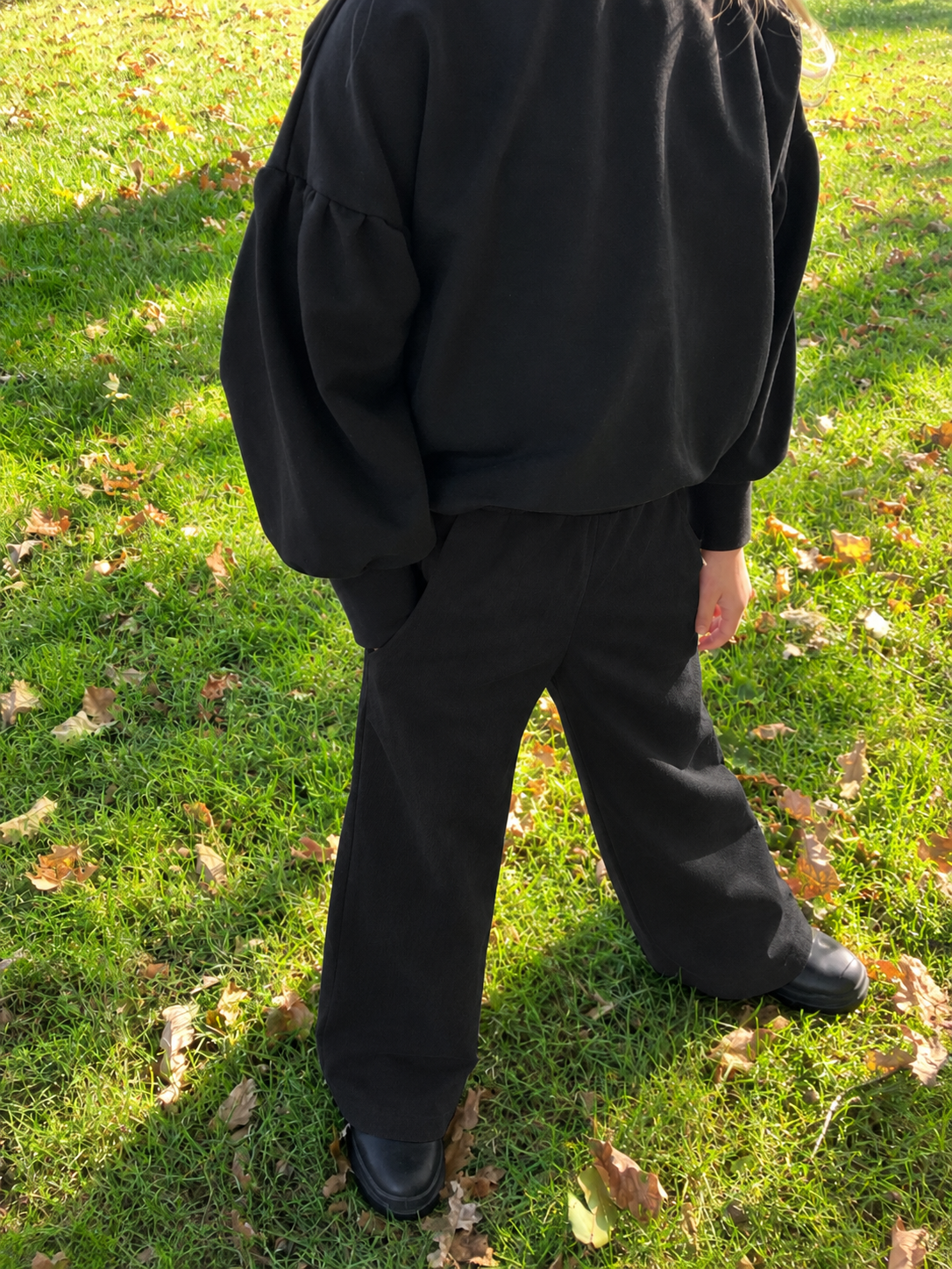 Wide pants zwart