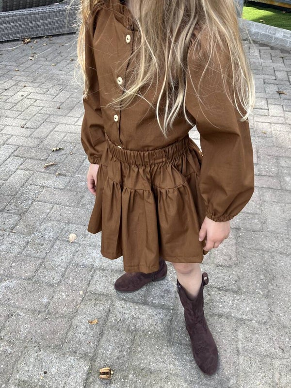 Bruine plooirok