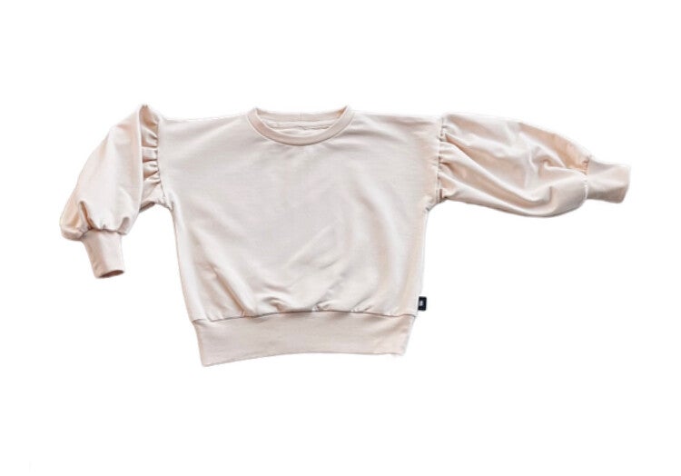 Neutraal sweater pofmouw