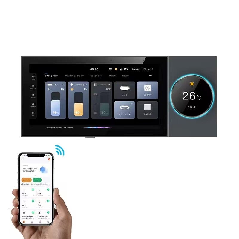 Tuya Zigbee Gateway Control Screen Whole House 10 inch Voice Control Touch Background Music