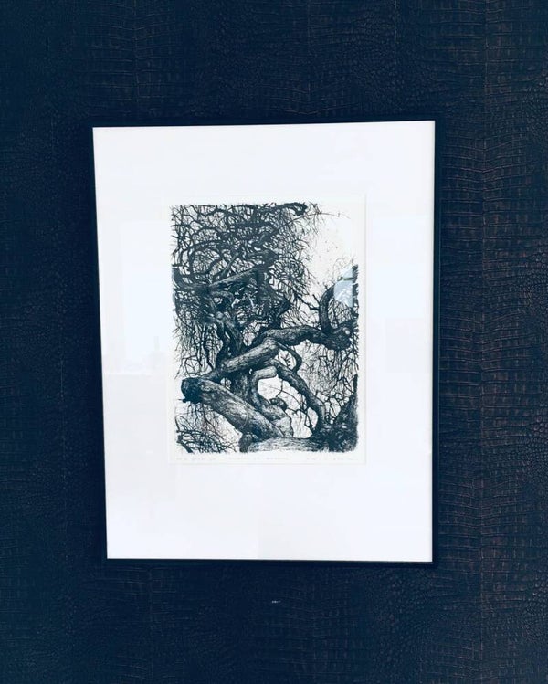 Original Art Litho Print "Winterboom IB Princenhage" by Paul Van Gils 1980's