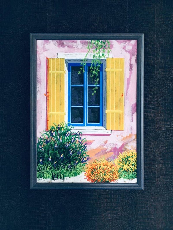 'Summer House' Original Art Painting on Canvas HD Reij 1990's Holland