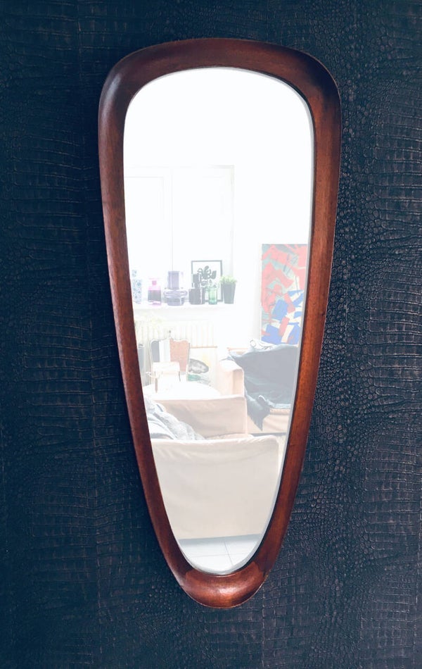 Scandinavian Design Teak Wall Mirror 1960's Denmark