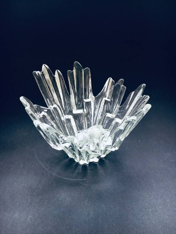 Humppila REVONTULET Ice Glass Bowl by Tauno Wirkkala, Finland 1960's