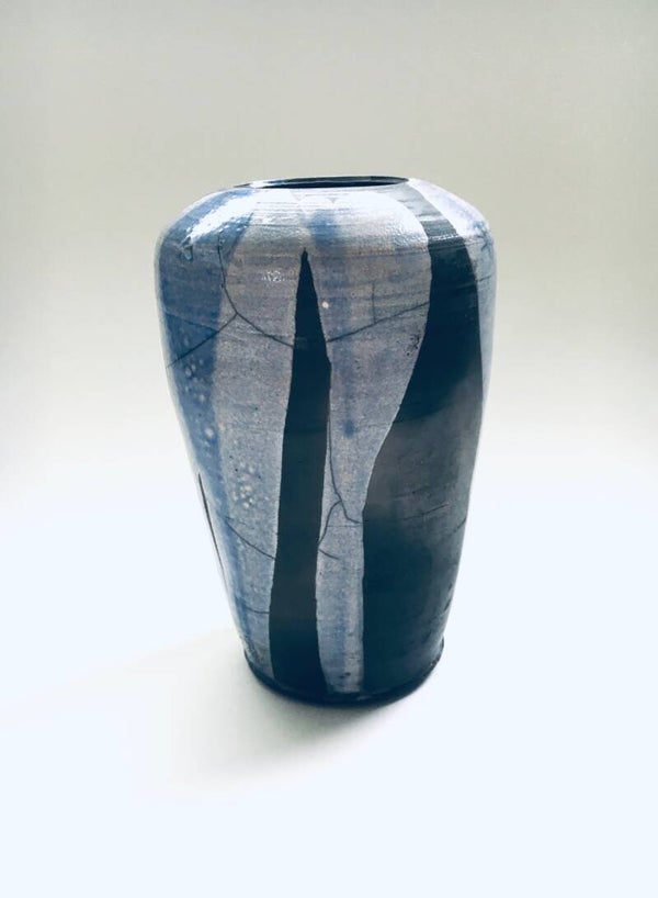Midcentury Modern Belgian Art Pottery Vase signed PE, 1970's