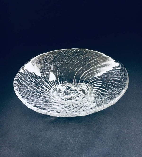 Scandinavian Design Ice Glass Mini Fruit Bowl 1970's Finland