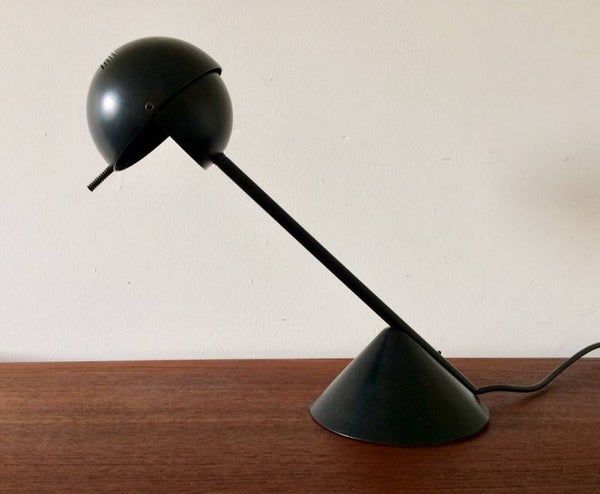 1980's Italian Memphis Design Adjustable Ball Shade metal Desk Lamp