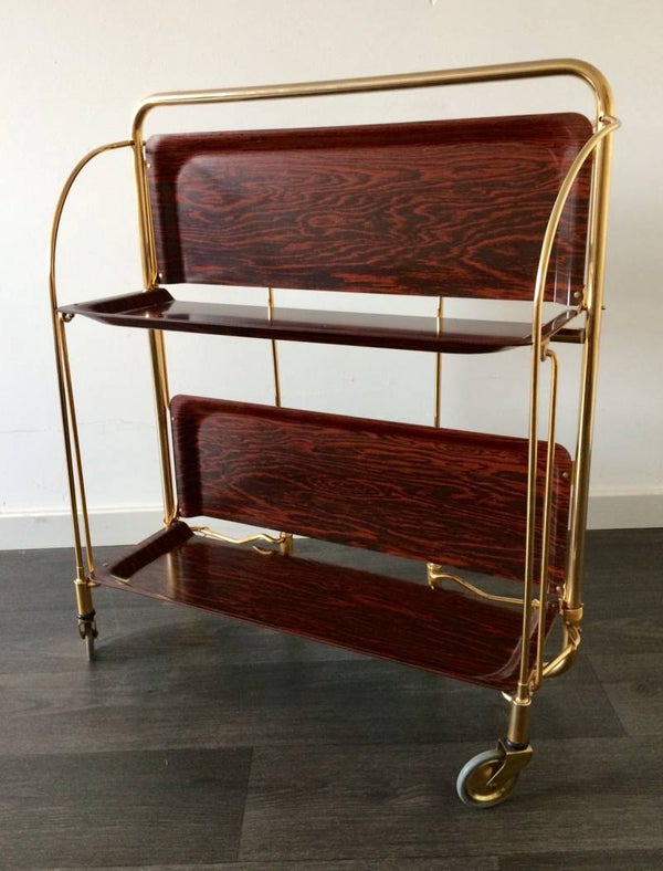 Vintage Bremshey & Co Gerlinol Design DINETT Serving Trolley 1960's