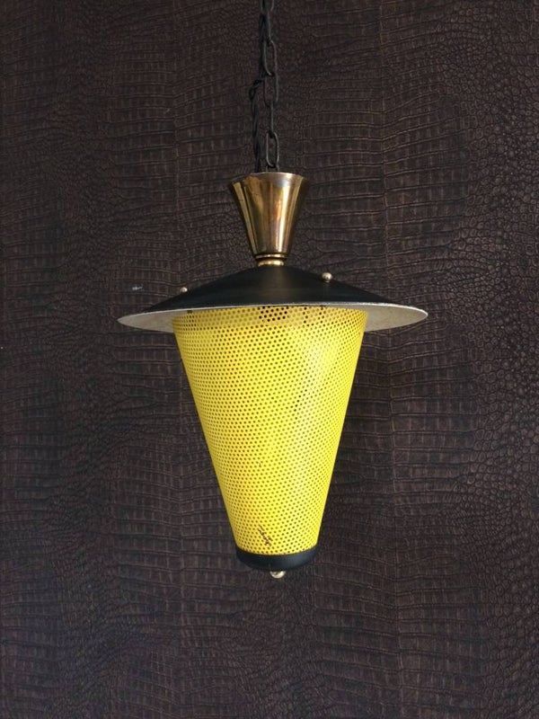 Mathieu Mategot 1950's French Design Lantern Hanging Pendant Lamp