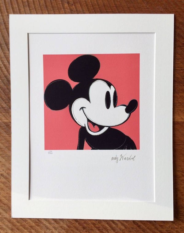 1986 Andy Warhol CMOA Limited Edition MICKEY MOUSE litho print Red n°1120