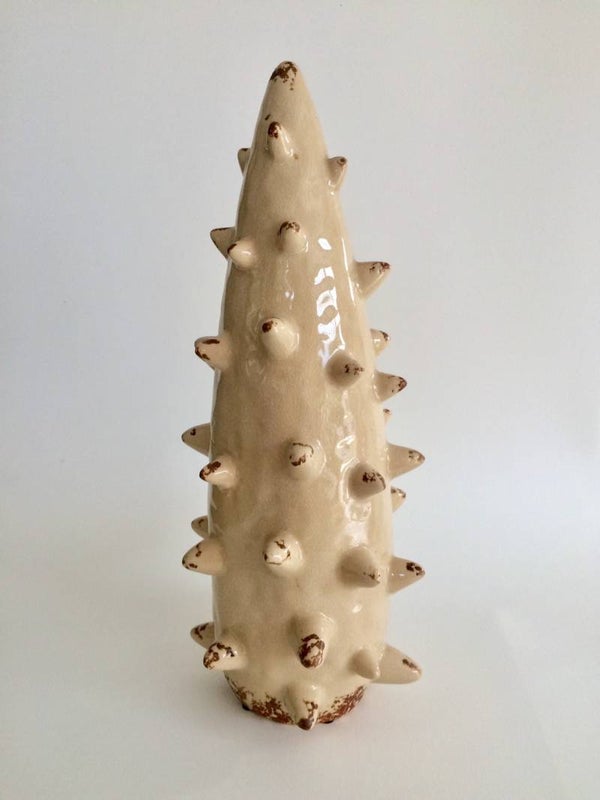 Vintage 1970's Art Pottery Ceramic Glazed CACTUS unique object