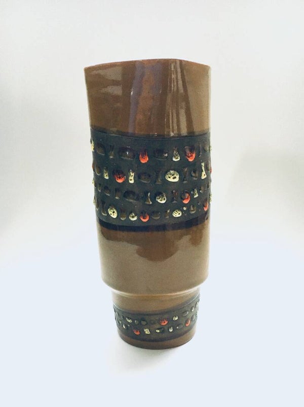 Vintage Art Pottery Vase by Bitossi Italy 1960's