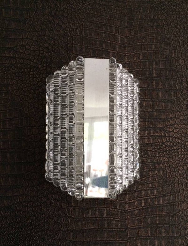 Midcentury 1970's Kaiser Leuchten Design Glass Sconce Wall lamp