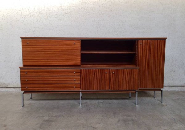 Midcentury Design Large Bar Buffet Chest Rosewood Sideboard Cabinet 1960's Belgium