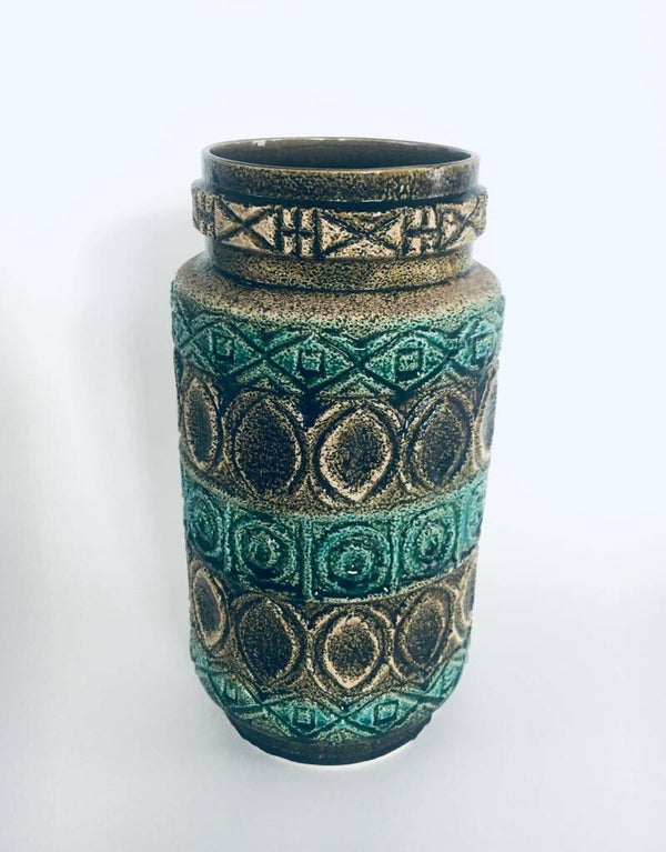 Vintage Art Pottery XL Vase by Bay Ceramic, West Germany 1960's