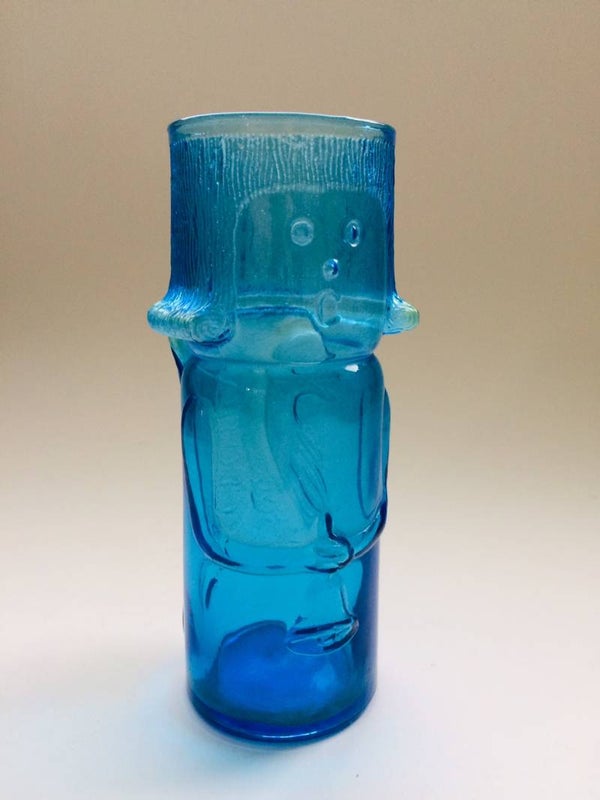 Midcentury Modern Design Blue glass Angel Vase 1960's Italy