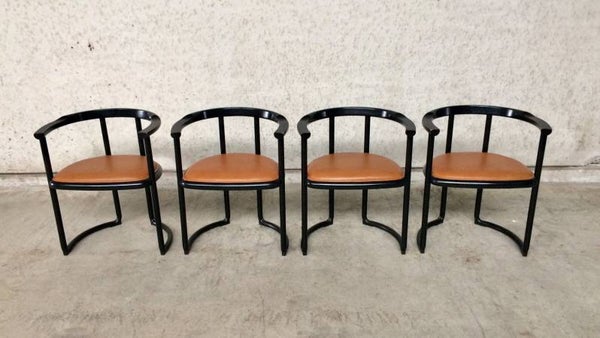 Ycami Collection Set of 4 Achillea Chairs by Tito Agnoli, 1970's Italy