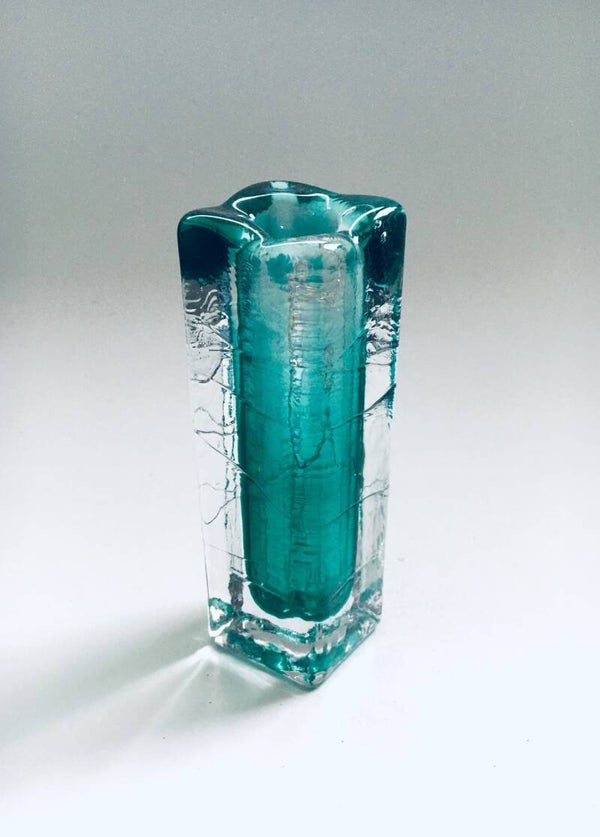 Midcentury Modern Glass Design Solefiore Vase by Schott Zwiesel Germany 1960's