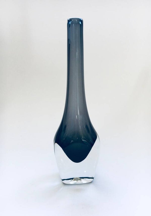 Scandinavian Design Art Glass Vase by Josef Schott for Smalandshyttan, Sweden 1960's