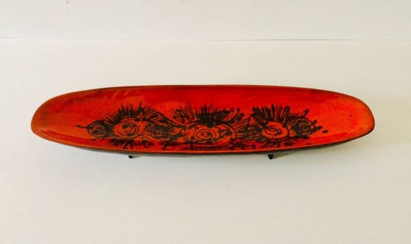 Perignem Amphora Art Pottery Ceramic Dish by F. Sanchez 1960's Belgium