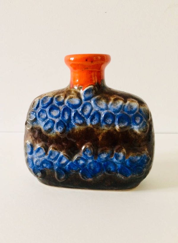 Vintage 1960's Design West Germany Pottery Dümler & Breiden Keramik Flask Vase 612-18