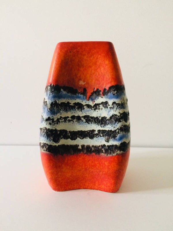 Vintage 1960's Design West Germany Pottery Dümler & Breiden Keramik Vase Relief 20-30