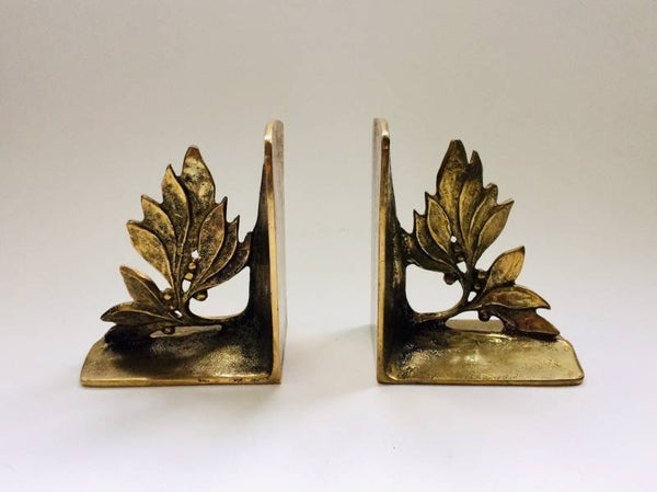 Vintage Hollywood Regency Brass Book Ends 1960's Belgium