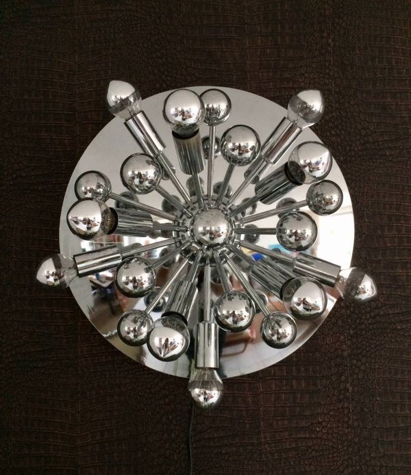 Boulanger Space Age Design Sputnik Large Ceiling or Wall Sconce Lamp 1960's
