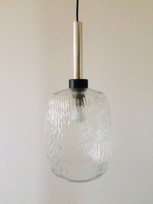 Midcentury Modern Design Glass Pendant Hanging Lamp, Germany, 1960's